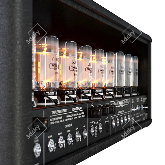 Massive Mesa Boogie Guitar Stack 3D model image 3