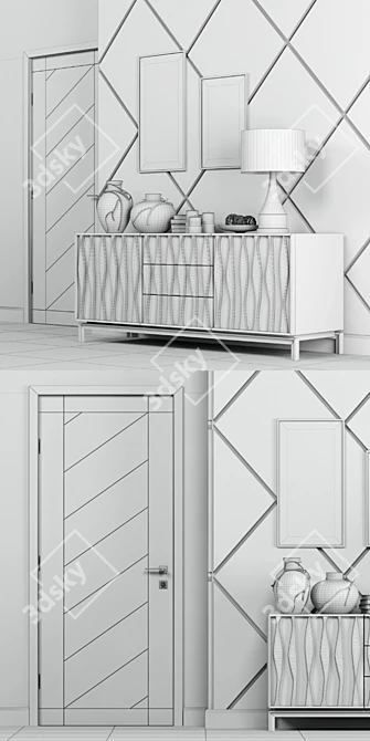Masai Chest: Elegant and Functional Drawers 3D model image 3