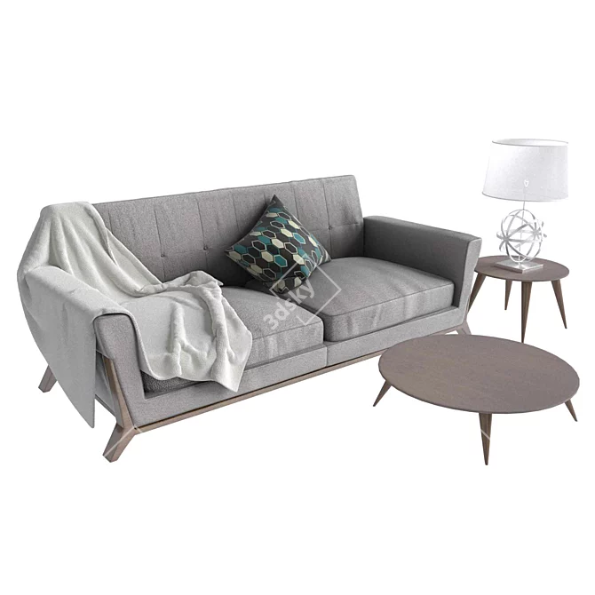 Modern Nova Domus Soria Sofa Set 3D model image 1