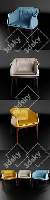 Elegant Comfort: Mivida Armchair 3D model image 2