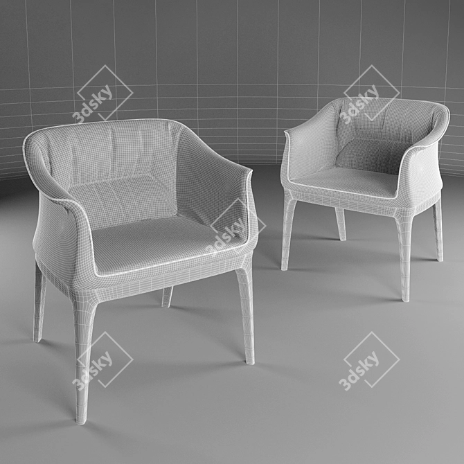 Elegant Comfort: Mivida Armchair 3D model image 3