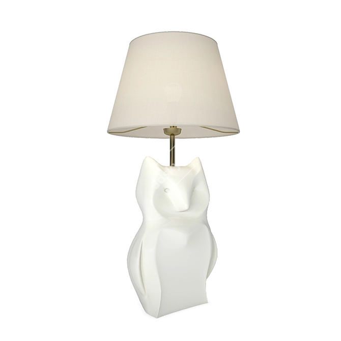 Whimsical Owl Table Lamp 3D model image 1