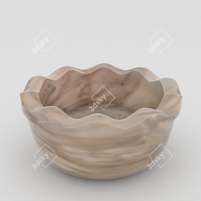 Elegant Island Hammam Basin 3D model image 1