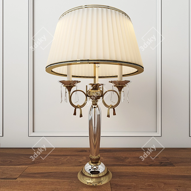 Creval 745R Asfour 3-Light Table Lamp - Elegant Illumination for Every Space 3D model image 3