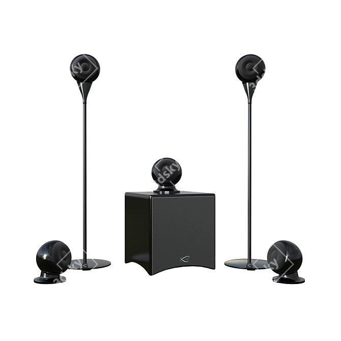 Cabasse Eole 3: 5.1 Surround Sound Set 3D model image 1