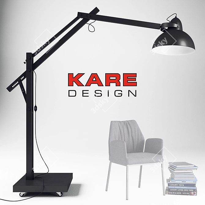 Gigante Floor Lamp - Industrial Chic 3D model image 2