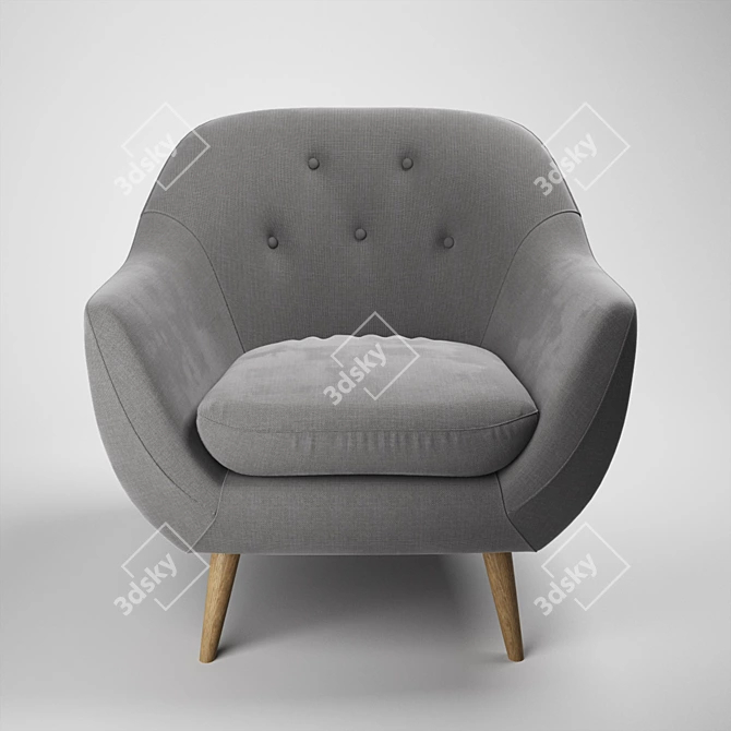 Cozy Actona Elly Armchair: Perfect for Relaxing 3D model image 3