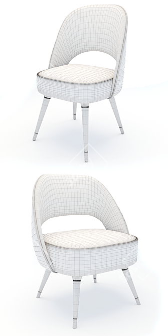 Essential Home Collins Velvet Chair 3D model image 3