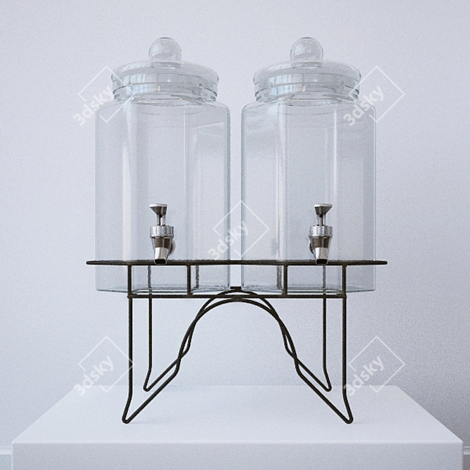 Sleek Water Dispenser with Efficient Render Options 3D model image 2