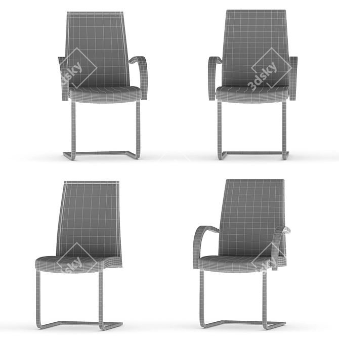 Potocco Sintra Chairs: Elegant and Versatile Seating Solution 3D model image 3