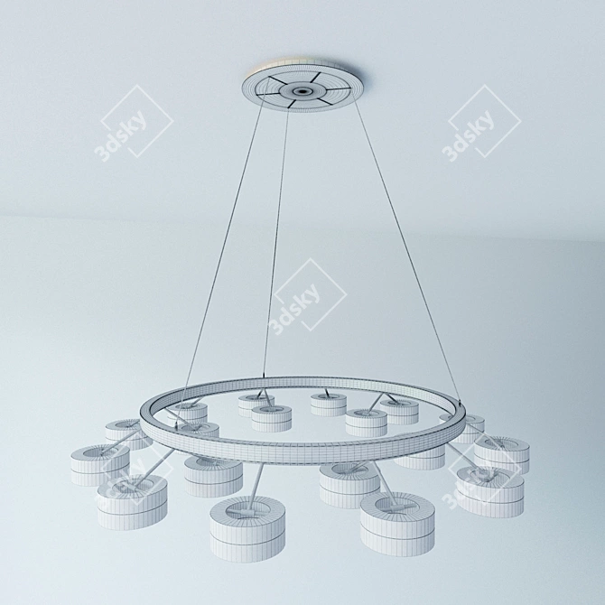 Elegant LED Chandelier by Comely 3D model image 3