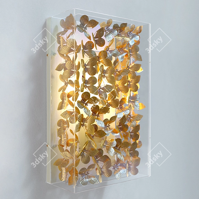 Elegant Butterfly Sconce 3D model image 1