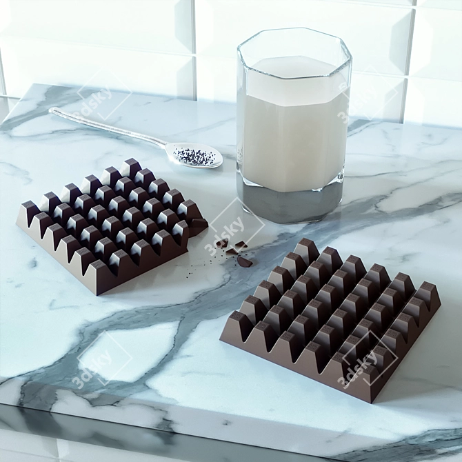 Decadent Ritter Sport Chocolate Bliss 3D model image 1