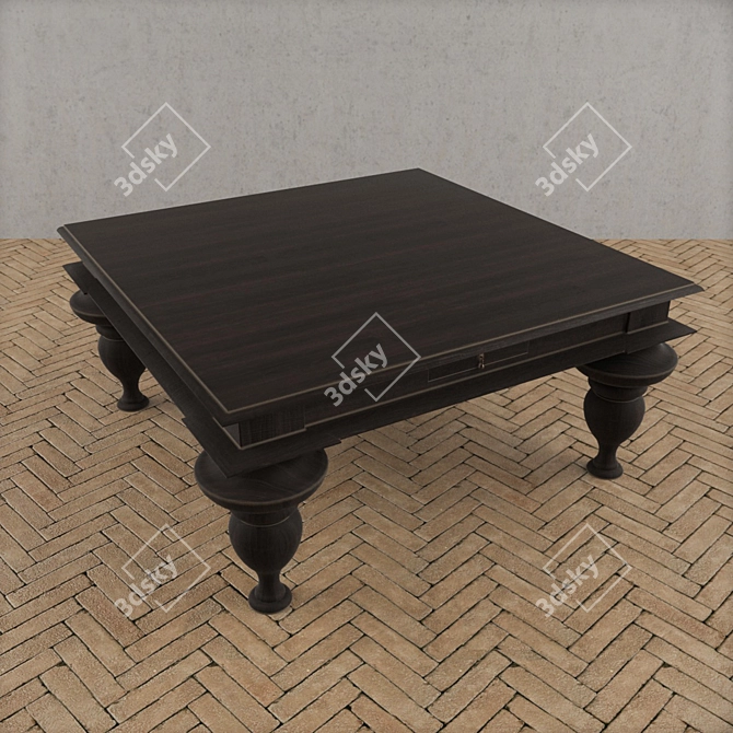 Colonial Noir Coffee Table 3D model image 1