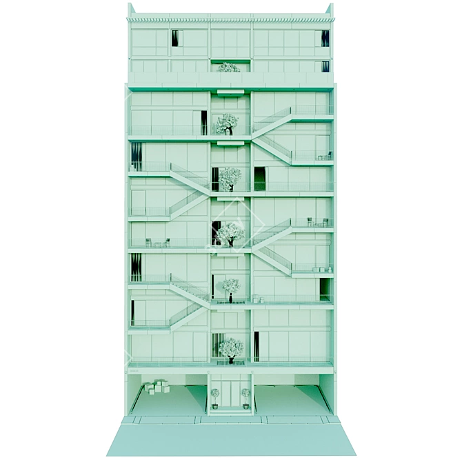 183 Achrafieh, Lebanon - Building Facade Design 3D model image 3