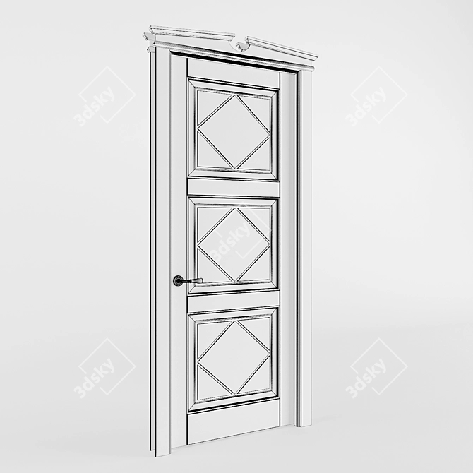 Volhovets Tuscany Rombo 6349 - Italian Style Door 3D model image 2