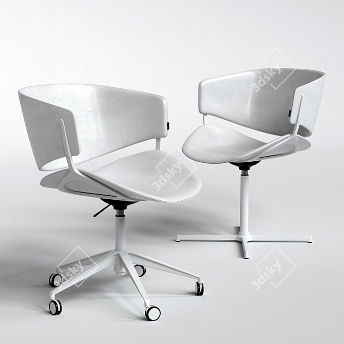 Modern Phoenix Chairs in Various Frame Options 3D model image 2