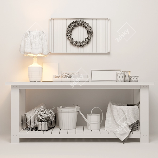 Rustic Farmhouse Decor Set 3D model image 3