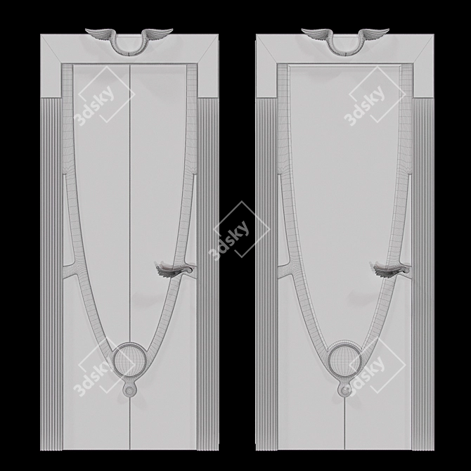 Modern PARS Door - Stylish Design, Customizable 3D model image 2
