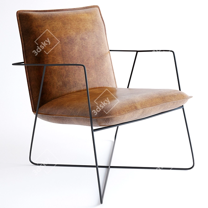 Sjoerd Easy Chair: Luxurious Comfort & Style. 3D model image 1