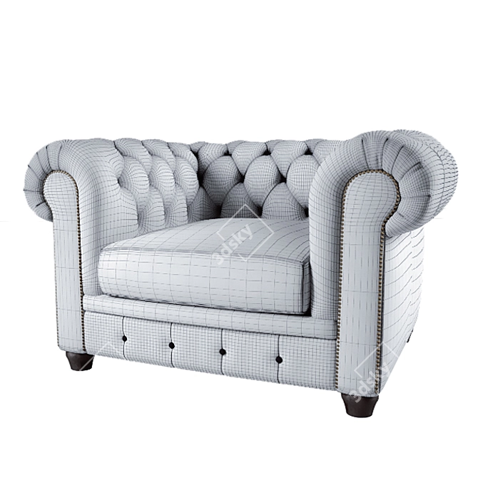  ONE MEBEL Classic Chester Armchair 3D model image 3