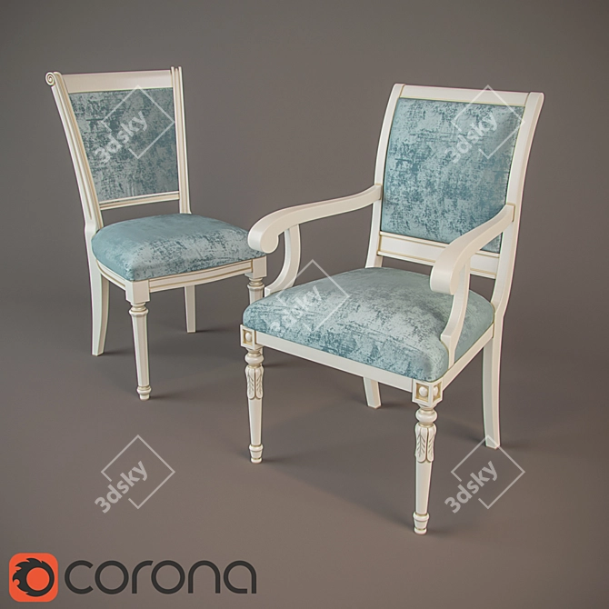 Keng Makon Chairs: Quality Meets Comfort 3D model image 1