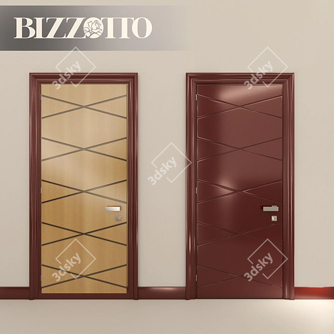 BIZZOTTO POR-86: Elegant Italian Doors 3D model image 1