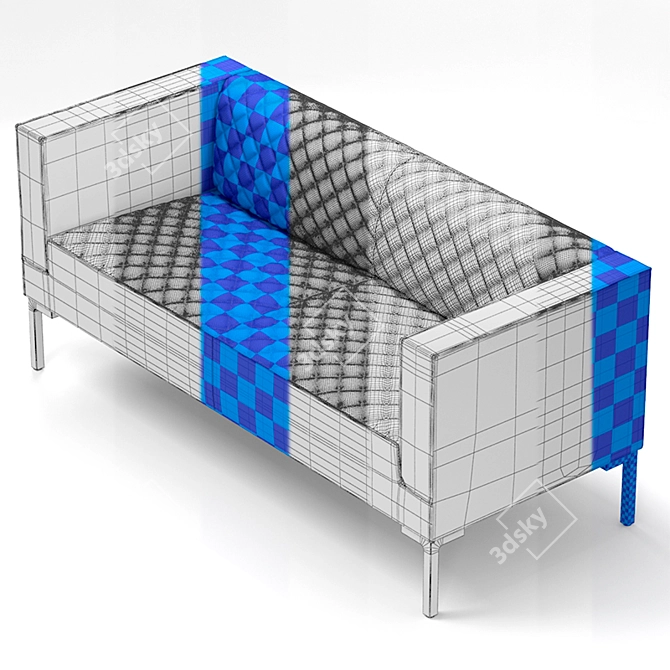 Italian Sitland Matrix Matelassé Sofa - Two/Three Seater 3D model image 3