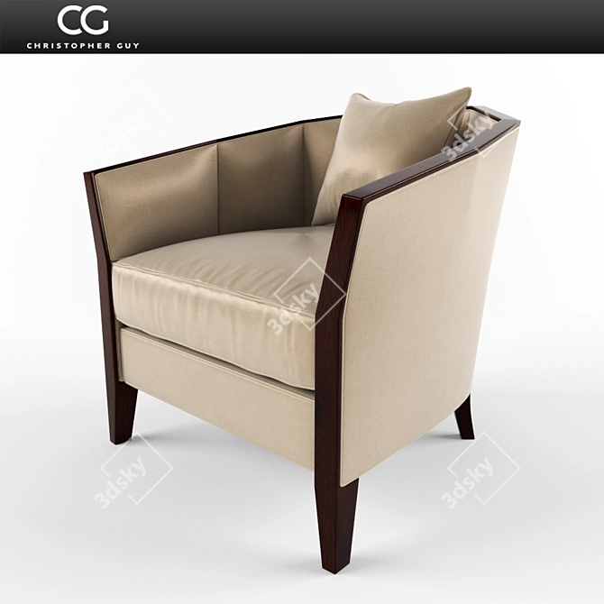 Luxury Cristopher Guy Iribe Armchair 3D model image 1