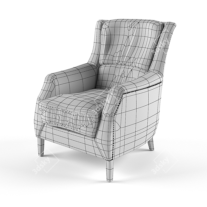 Modern Chelsea Armchair 3D model image 2