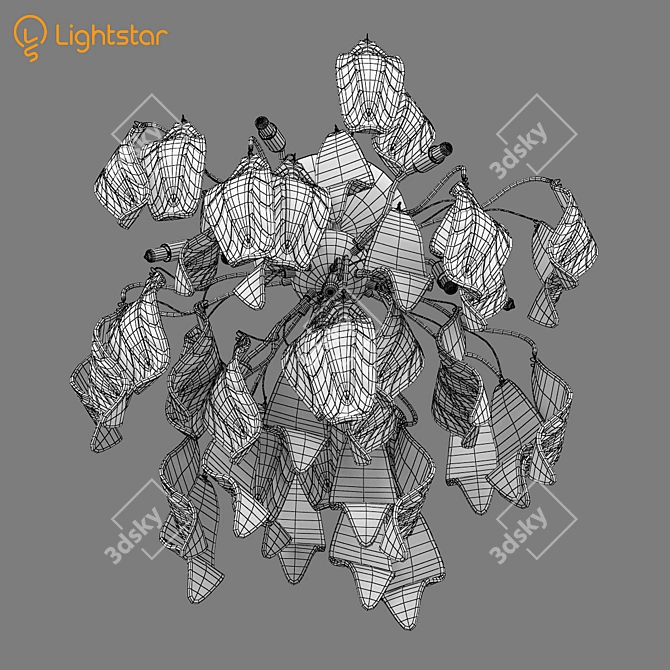 VETRO Lightstar Ceiling Chandelier 3D model image 3