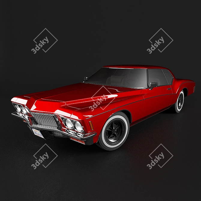 Vintage Buick Riviera Boattail 1972 3D model image 1