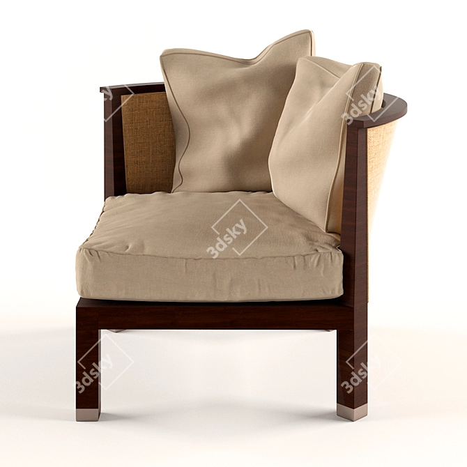 Elegant Flexform Rosetta Armchair 3D model image 2