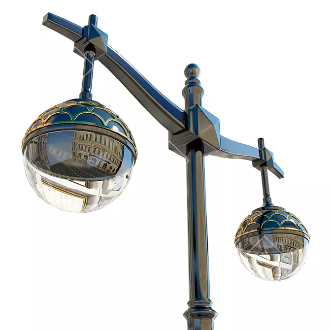 Elegant Lamppost: Polys 22,306 3D model image 3