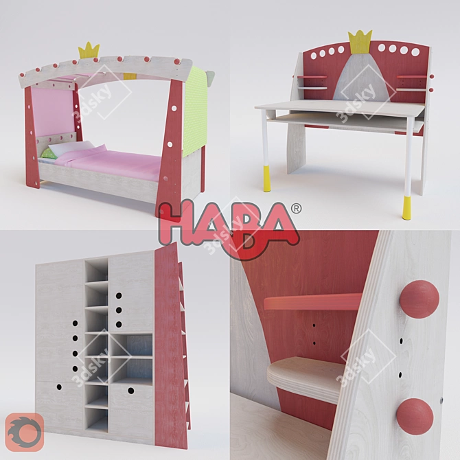 HABA Kids Furniture: Quality and Style 3D model image 1