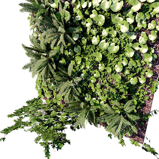 Vertical Garden Wall Panel Decoration 3D model image 2