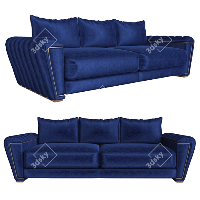 Contemporary Fabric Sofa 5326DV 3D model image 1