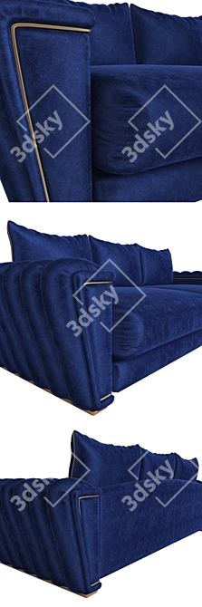 Contemporary Fabric Sofa 5326DV 3D model image 2