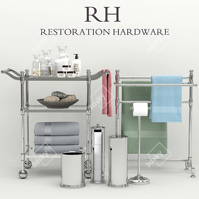 Restoration Hardware Bath Set 3D model image 1