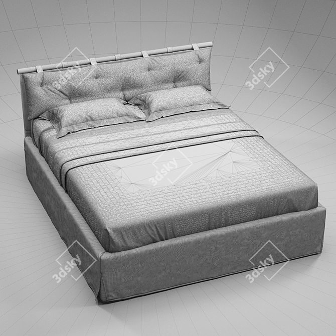 Altrenotti Vindaloo Bed: Stylish & Spacious 3D model image 3