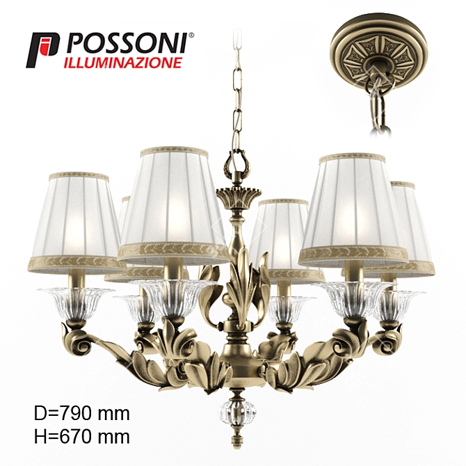 Possoni Illuminazione Collection 550 Pendant Light 3D model image 1