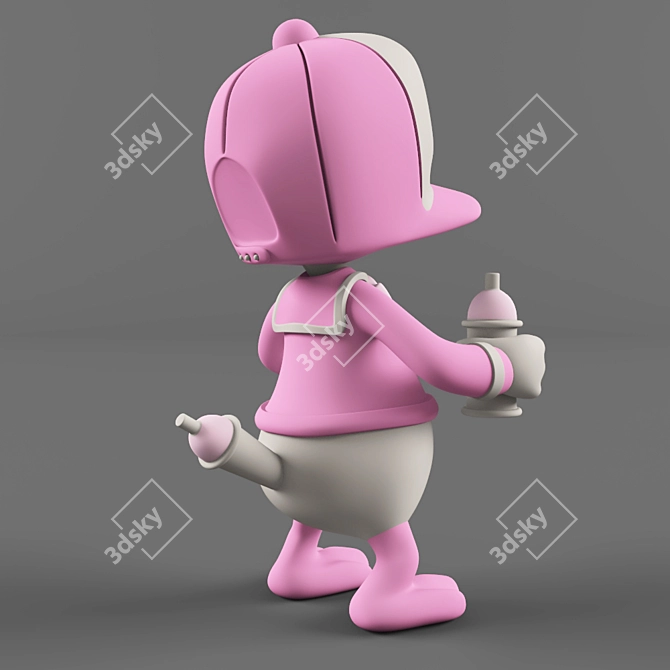 Quirky Capduck Vinyl Toy 3D model image 2