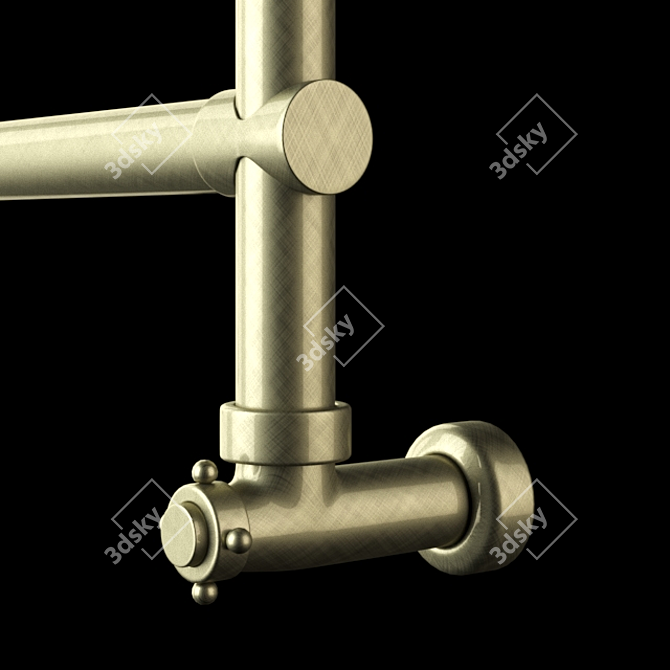 Bronze Towel Rail: Stylish and Space-saving 3D model image 2