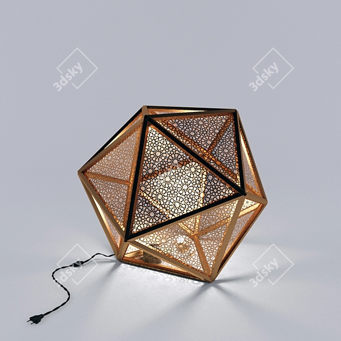 Elegant Islamic Floor Illumination 3D model image 1