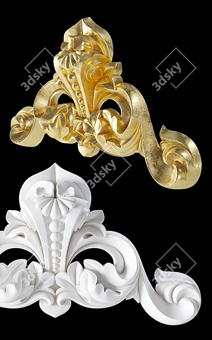 EuroPlast Geometric Decor Element 3D model image 2