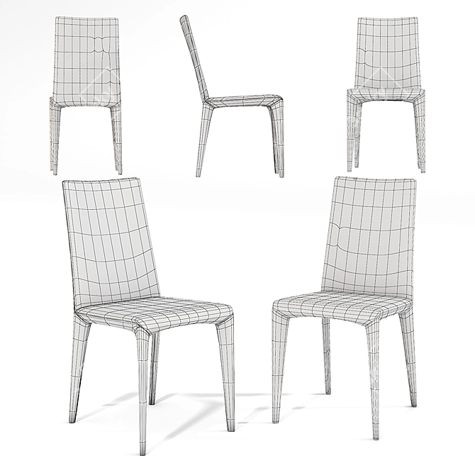 Elegant Filly Up Chair 3D model image 2