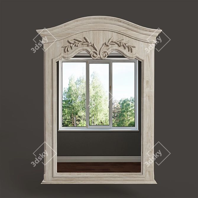 Rustic Love Mirror 3D model image 1