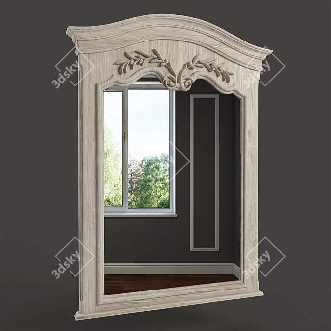 Rustic Love Mirror 3D model image 2