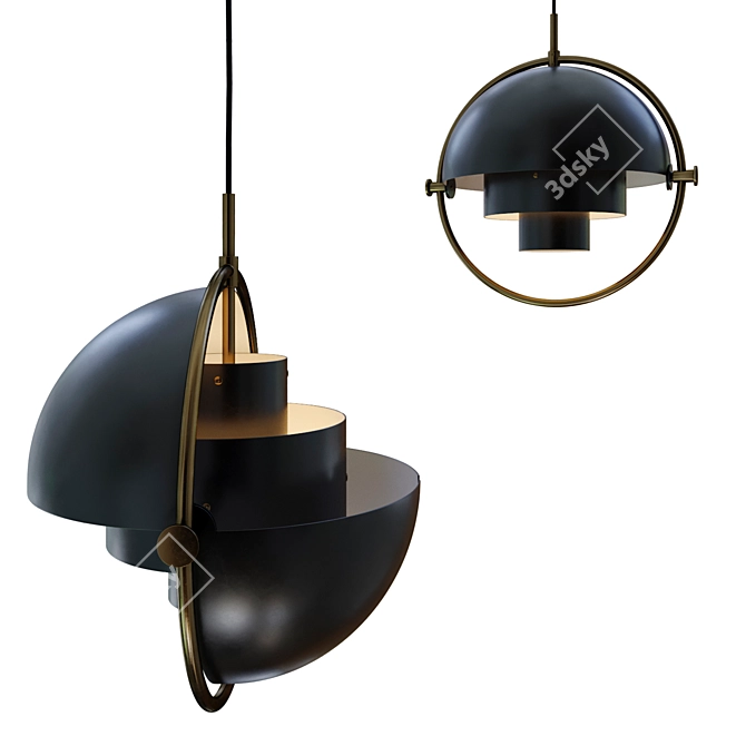 Gubi Multi-Lite Pendant: Timeless Elegance 3D model image 2