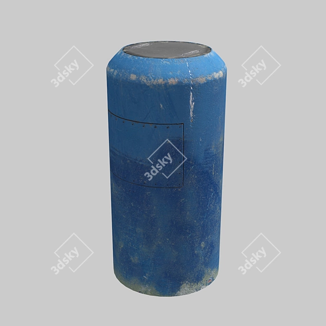 Euro Trash Can: Stylish, Convenient & Functional 3D model image 2